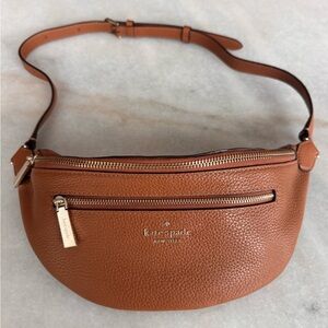 Kate Spade Leila Leather Belt Bag in Warm Gingerbread EUC